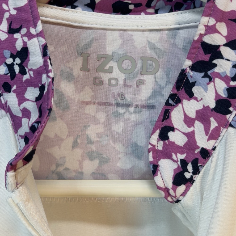Izod Women's Golf Shirt Cap Sleeve L - Golfing - Outside